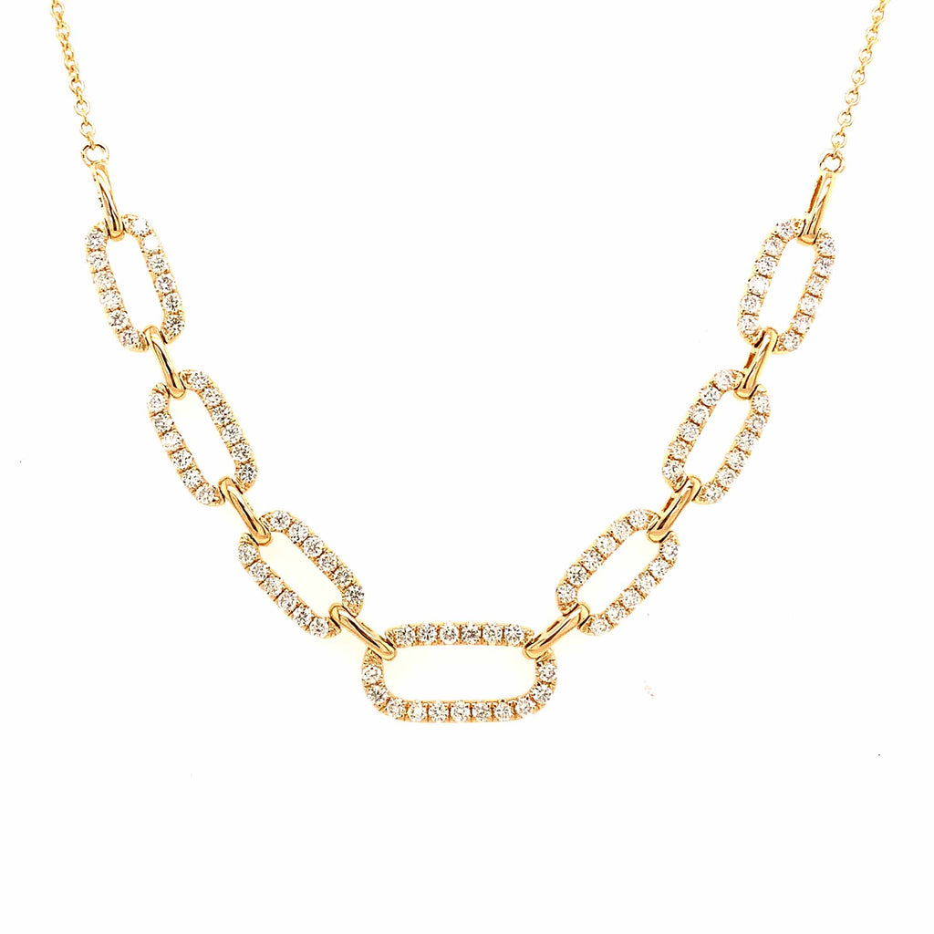 0.85Carat Diamond Link Chain Necklace