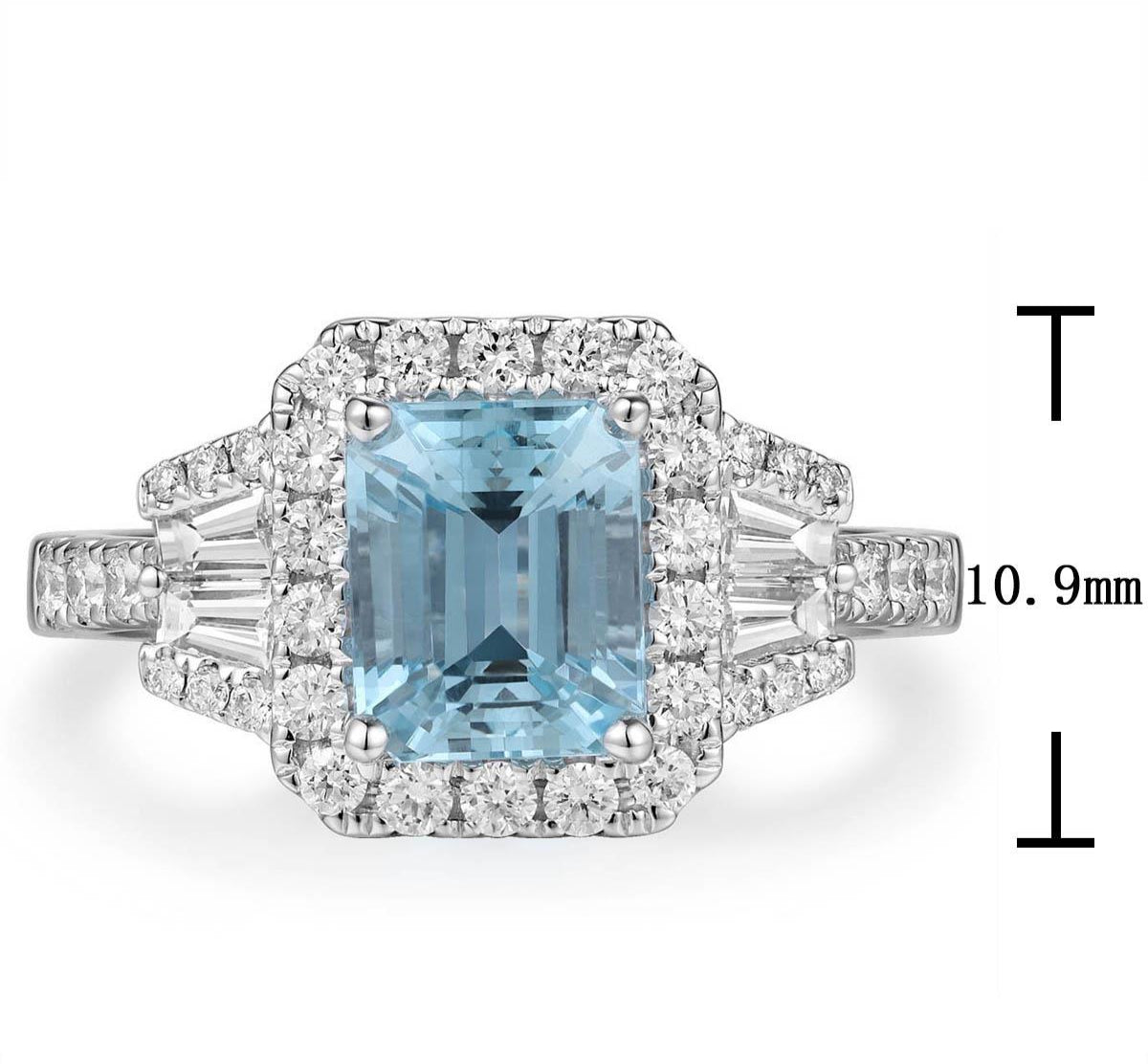 2.45carat Aquamarine & Diamond Cocktail Ring