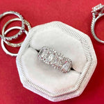 1.50ct tw Cushion Matching Four Stone Lab Diamond Anniversary Ring