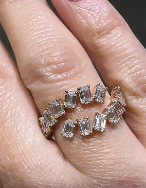 2.20ct tw Emerald-cut Diamond Wrap Ring