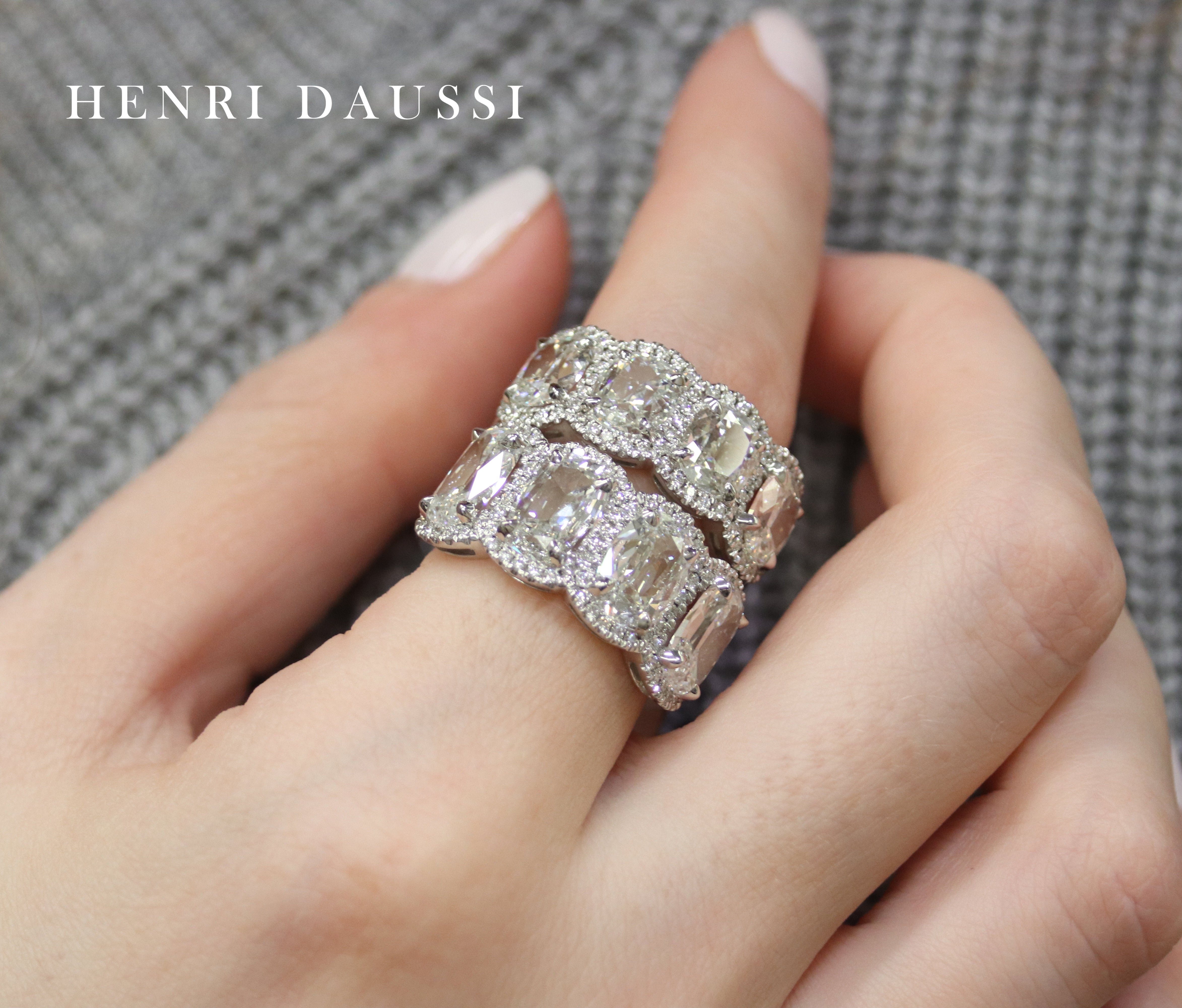 Four Stone Cushion Cut 2.12ctw Diamond Anniversary Ring - HANIKEN JEWELERS NEW-YORK
