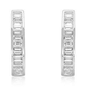 Ladies Diamond Huggie Bezel-set Earrings 0.51ct tw