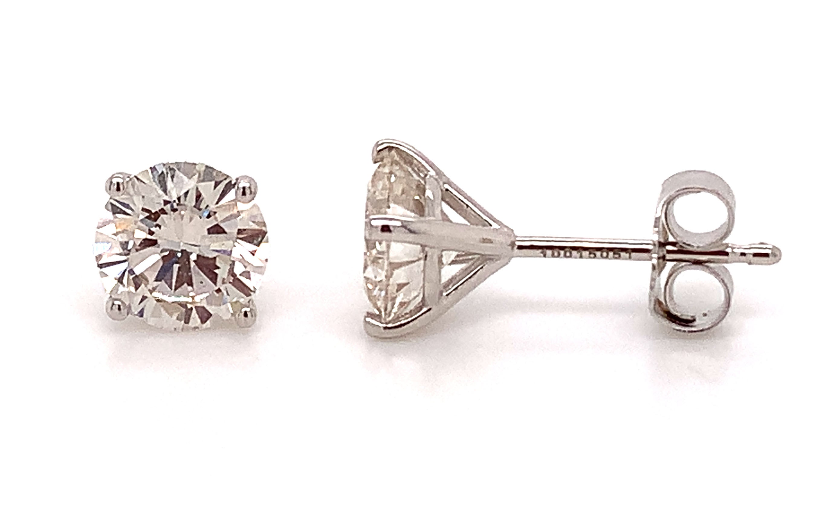 Diamond Solitaire Stud Earrings 1.67cts