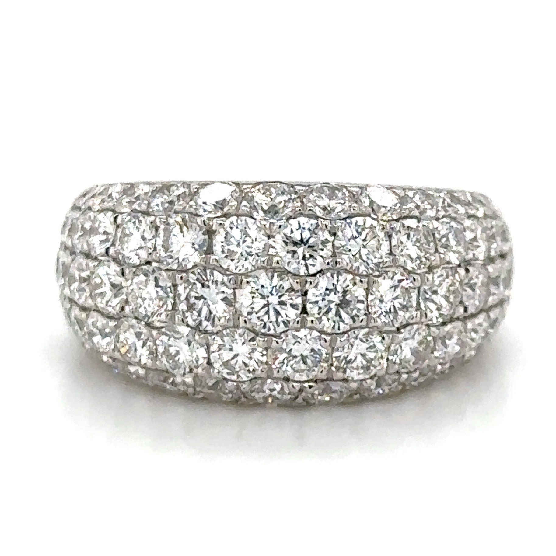 Five Row Pave Diamond Right-hand Statement Ring 3.52ct tw