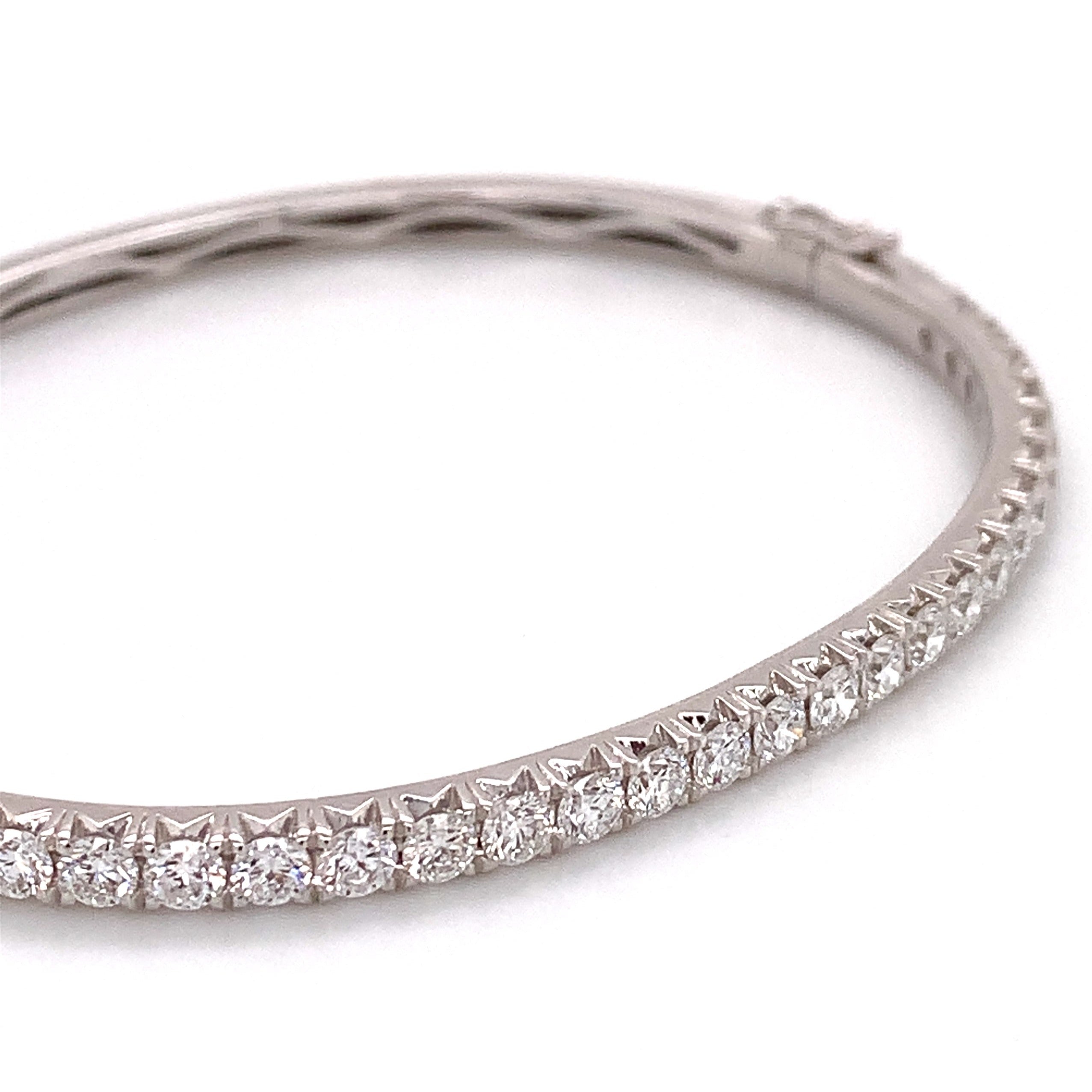 2.07ct t.w. White Gold Diamond Bangle Bracelet