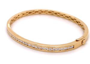 1.35ct tw Diamond Yellow Gold Bangle Bracelet