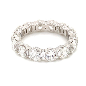 3.27ct tw Oval Brilliant and Baguette Diamond Eternity Band
