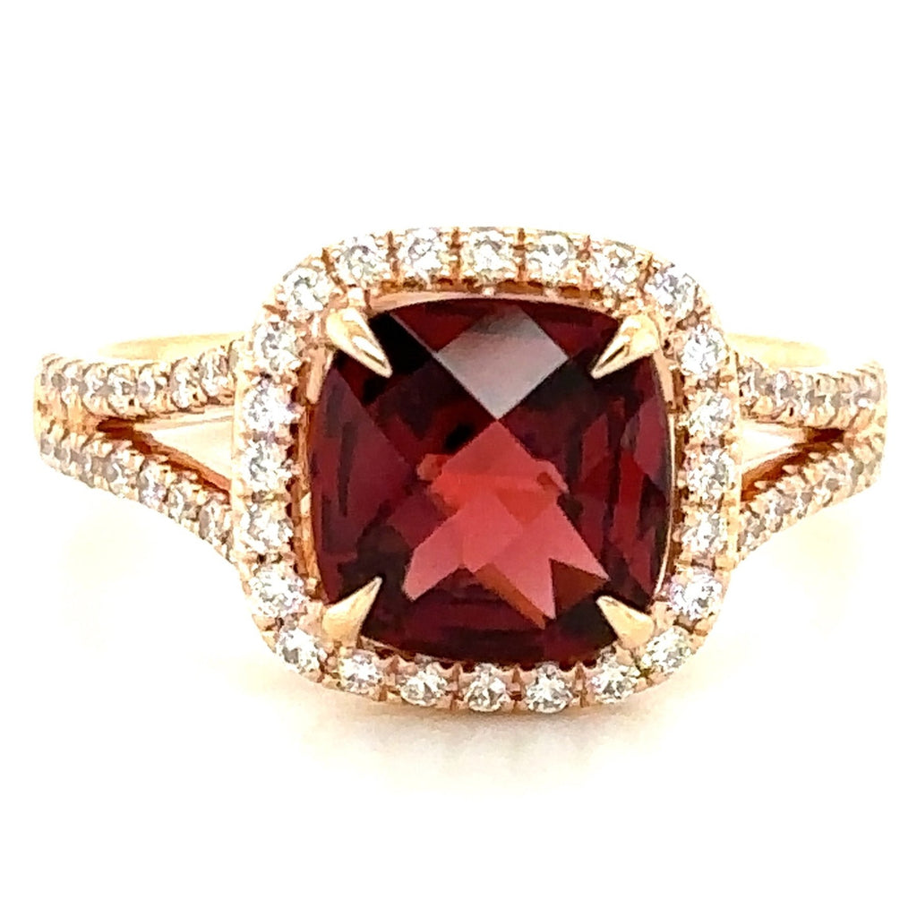 2.72CT TW Garnet Gemstone Birthstone Ring