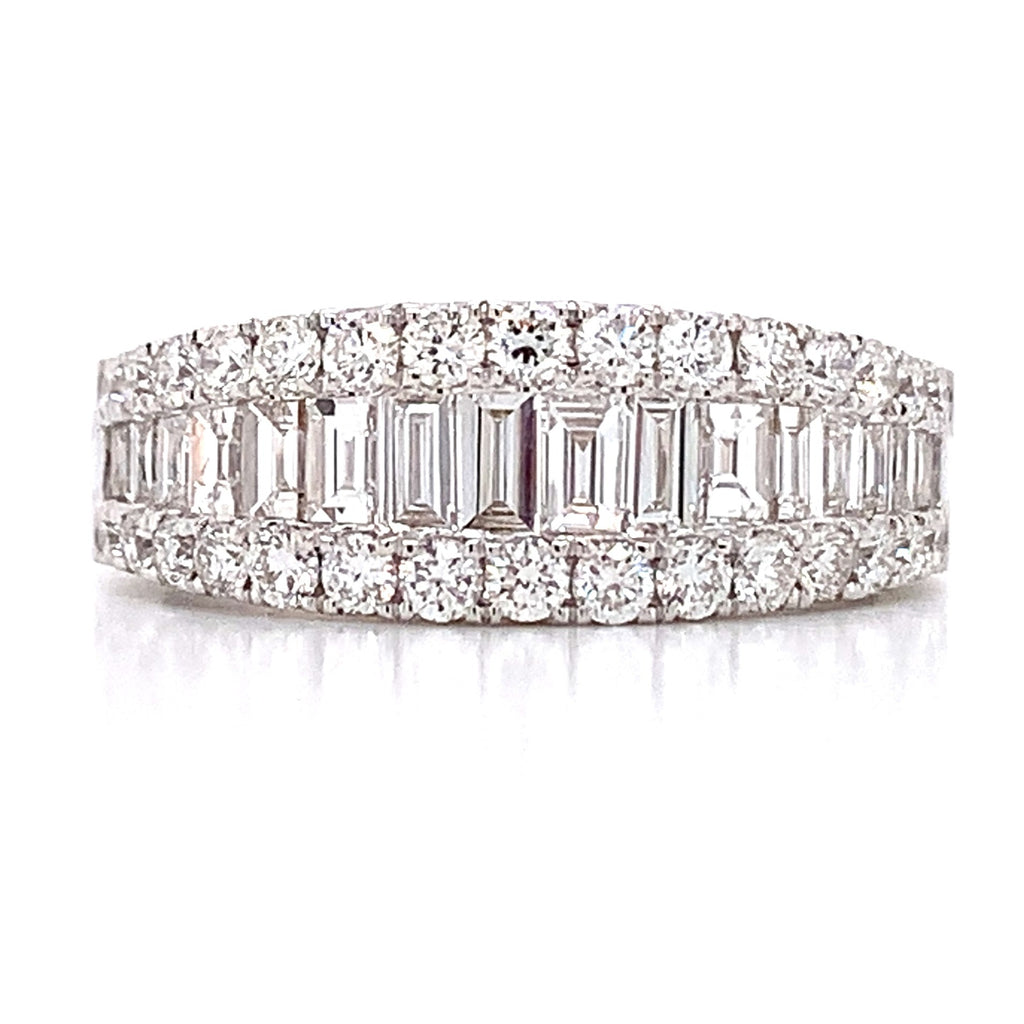 1.34ct tw Baguette and Round Cut Diamond Ring