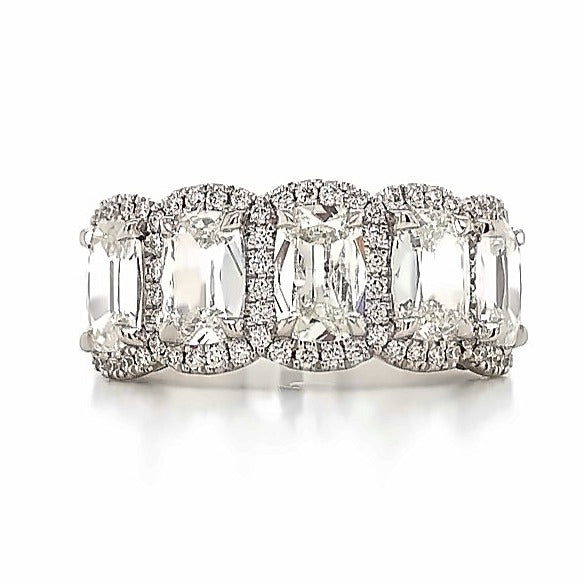 Henri Daussi Cushion Cut Five Stone 3.02ct tw Anniversary Diamond Ring