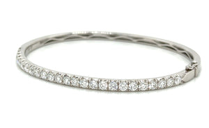 2.07ct t.w. White Gold Diamond Bangle Bracelet