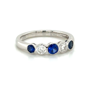 0.84ct tw Blue Sapphire & Diamond Ring
