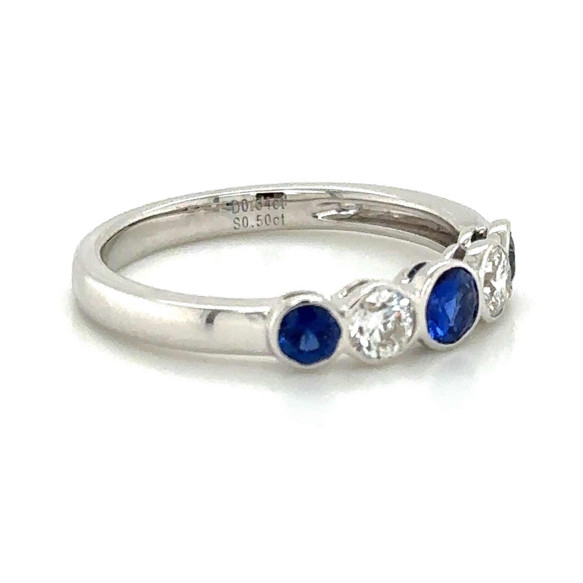 0.84ct tw Blue Sapphire & Diamond Ring