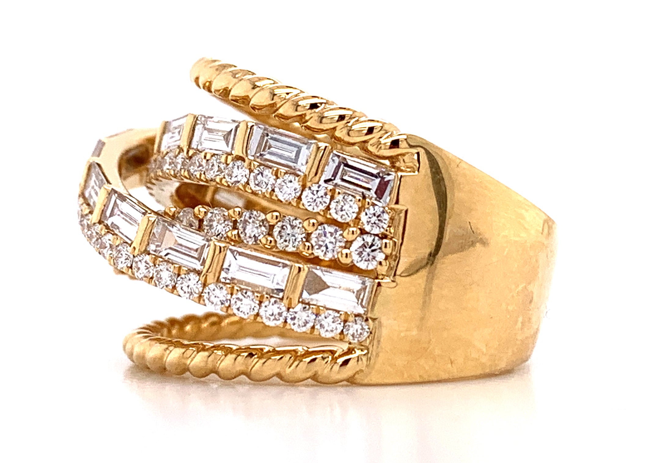 Diamond & Gold Criss-Cross Ring 1.91ct t.w.