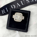 GIA 3.38ct t.w. Henri Daussi 3 Stone Cushion Cut Engagement & Anniversary Ring