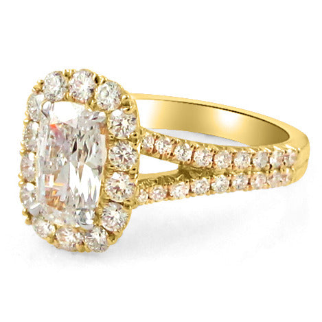 2.05ctw Henri Daussi Cushion Cut GIA Certified Diamond Engagement Ring