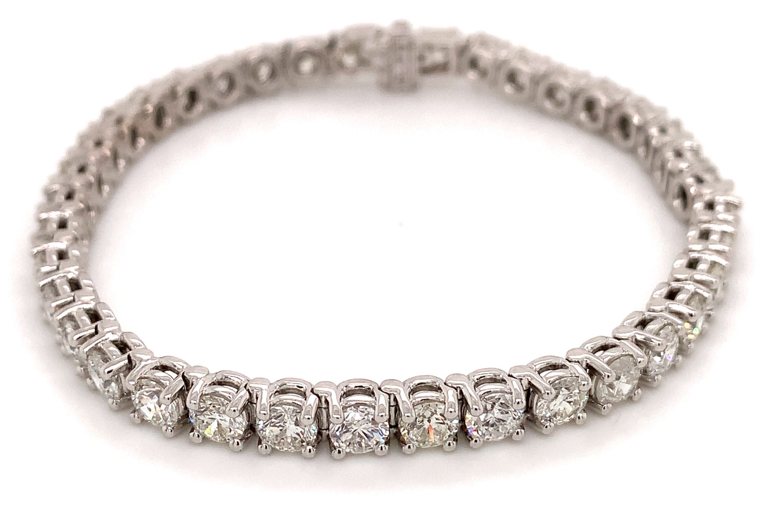 Splendid Ladies Diamond 10.20ct tw Riviera Line Tennis Bracelet