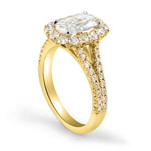 2.05ctw Henri Daussi Cushion Cut GIA Certified Diamond Engagement Ring