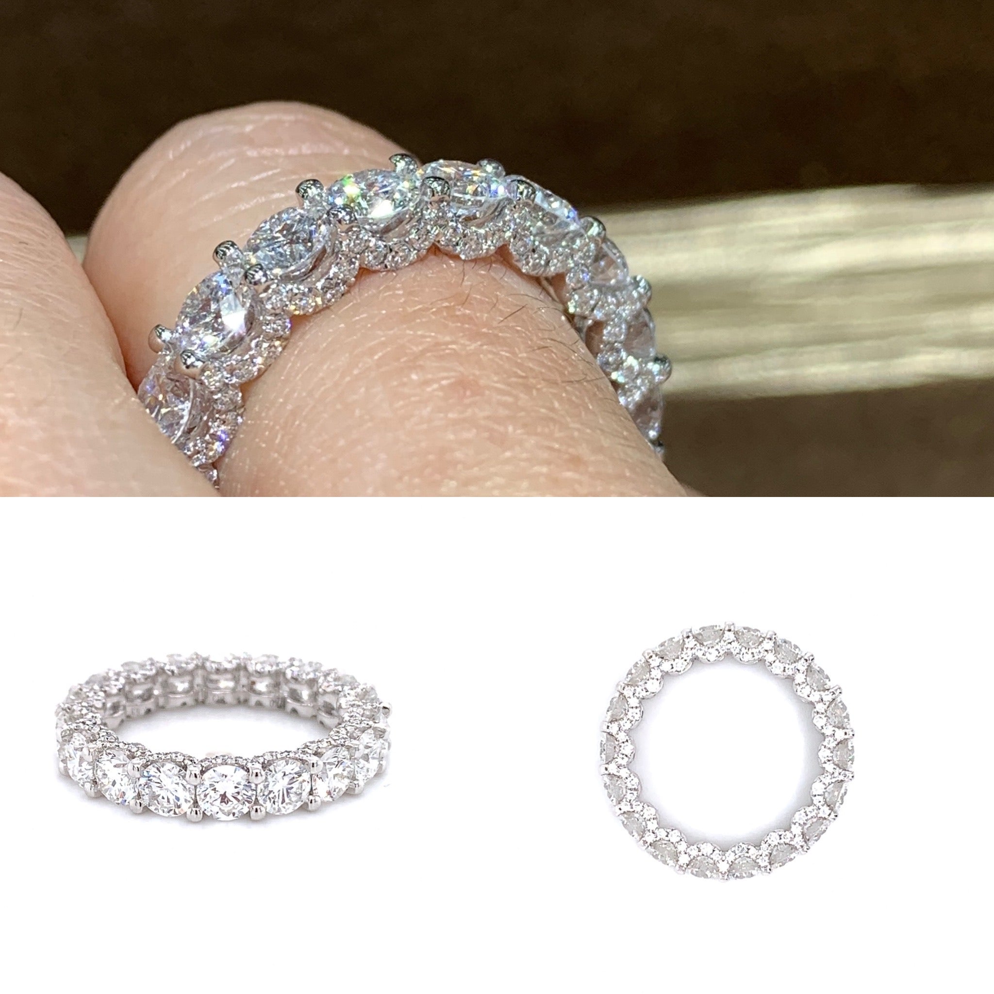 engagement ring diamond wedding band gold eternity ring anniversary Haniken Jewelers New York