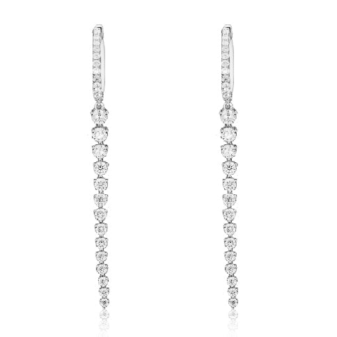 Diamond Dangling Earrings 1.54ct tw