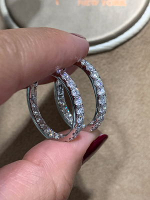Diamond Inside-out Hoop Earrings 2.48ctw