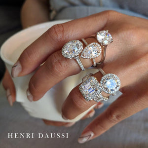 Henri Daussi Cushion-cut GIA Certified 2.45ct t.w. Anniversary Engagement Ring