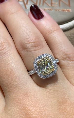 GIA fancy yellow diamond engagement ring best New York jewelers