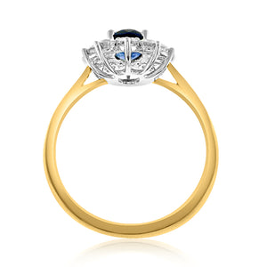 1.47ct tw Royal Blue Sapphire & Diamond Ring