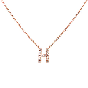 0.10ct tw Initial Diamond Pendant Necklace In Chain Necklace