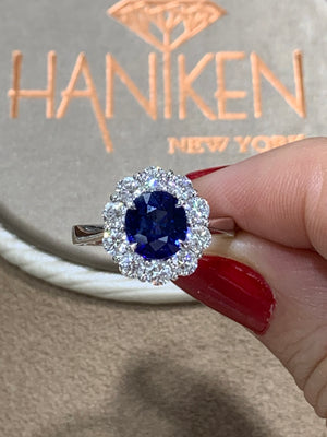 Sapphire Diamond Ring GIA Fine Jewelry