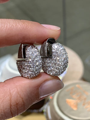 Diamond Pave Earrings 8.24ct - HANIKEN JEWELERS NEW-YORK