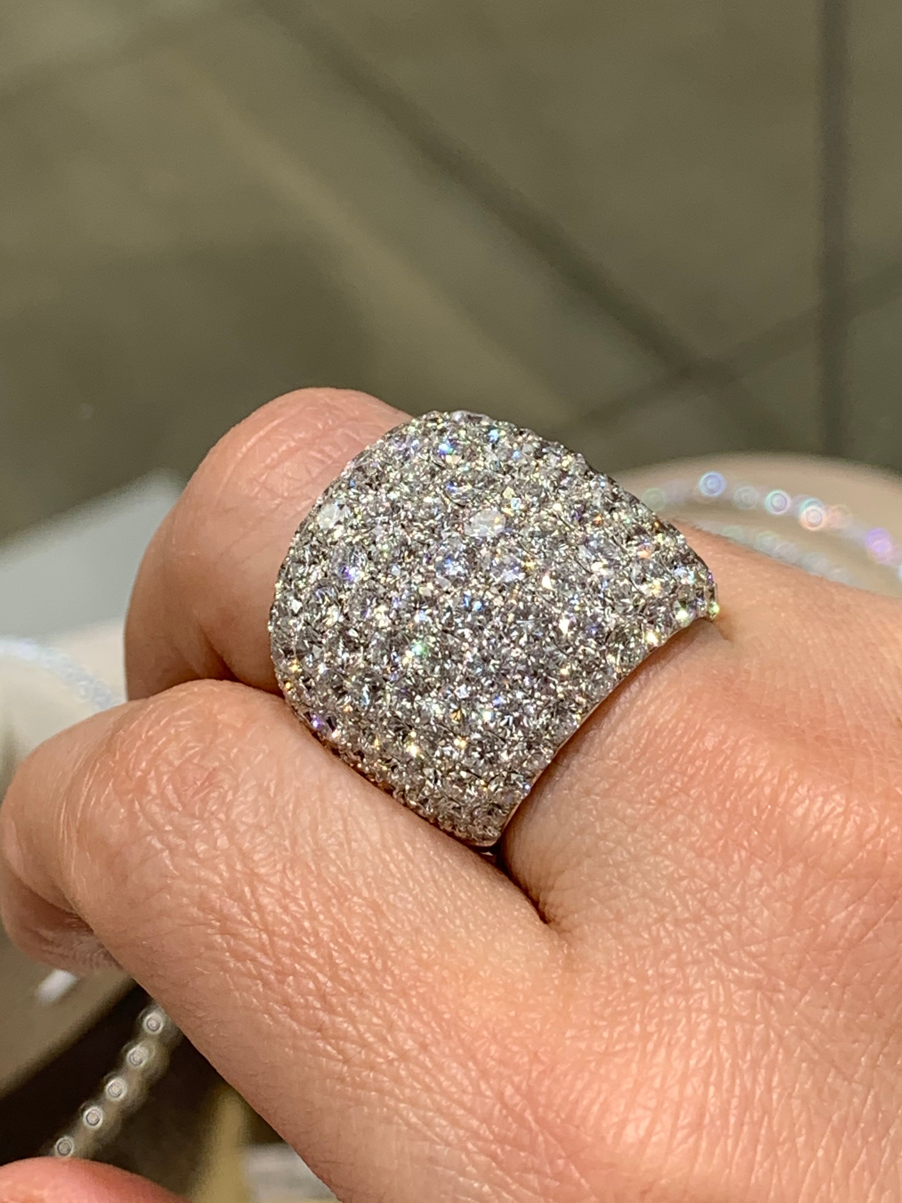Nine Rows 10.82ct tw Diamond Nine Row Pave Statement Ring – HANIKEN JEWELERS NEW-YORK