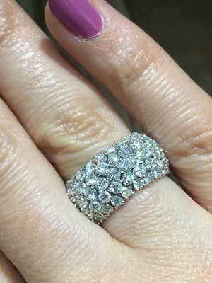 4.75 Round Diamond Pave Flex Eternity Ring - HANIKEN JEWELERS NEW-YORK