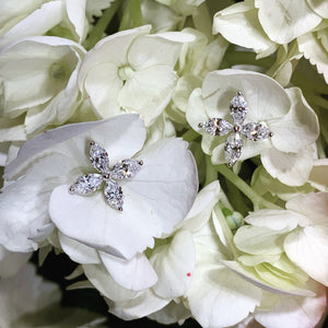 Diamond earrings, Tiffany, Flower shape stud