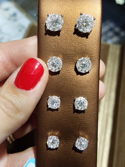 Diamond 1.18ct t.w. Jackets For Stud Earrings - HANIKEN JEWELERS NEW-YORK