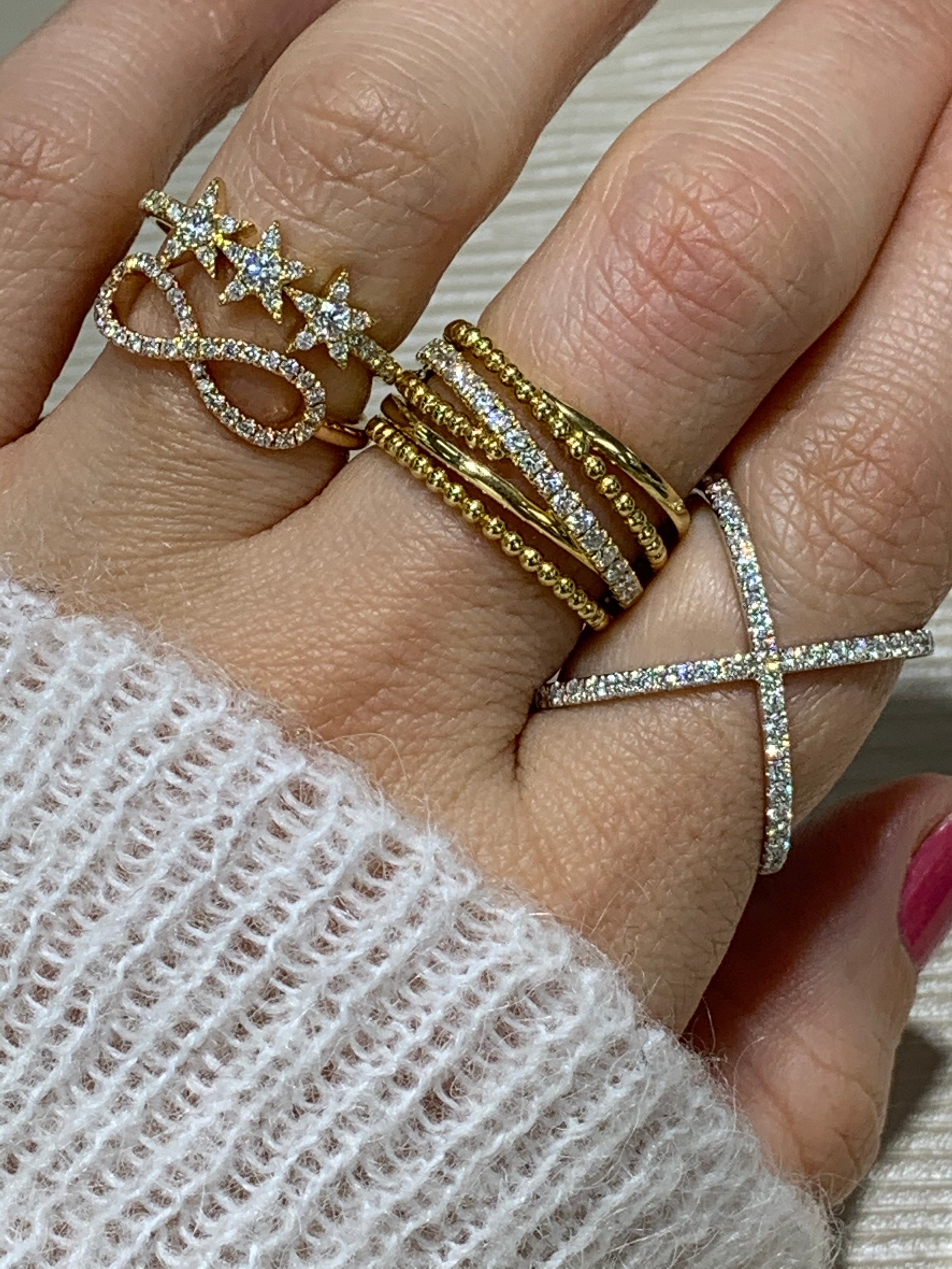 Rose Gold 0.21ct Eternity Symbol Diamond Ring - HANIKEN JEWELERS NEW-YORK