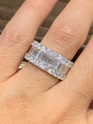 5.61ct t.w. Eternity Baguette Diamond Ring - HANIKEN JEWELERS NEW-YORK