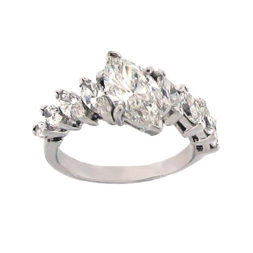 2.65ct t.w. Marquee Diamond Engagement Ring