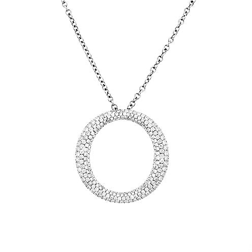 4.10ct t.w. Diamond Pave Circle Pendant