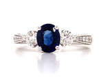 1.41ct Antique Style Sapphire And Diamond Ring