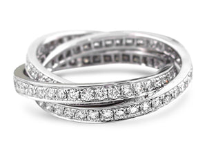 2.12ct tw Designer Inspired Diamond Trinity Roller Ring
