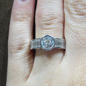1.05ct Bezel Set Diamond Engagement Ring