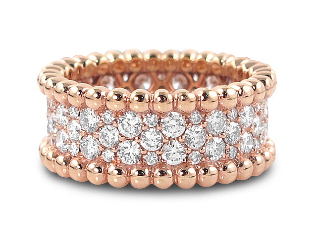 2.24ct t.w. Honeycomb & Beaded Gold Edge Diamond Statement Ring