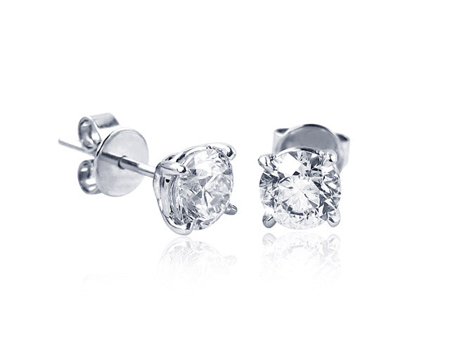 1.53ctw Round Diamond Stud Earrings - HANIKEN JEWELERS NEW-YORK