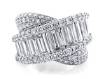 Round Diamond And Baguette Cuts Diamond Ring 4.28ctw