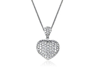 2.46CT T.W. Pave Diamond Heart Pendant