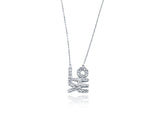 Love Diamond Pendant in White Gold 0.29ctw - HANIKEN JEWELERS NEW-YORK