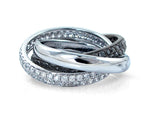 Trinity Ring With White and Black Diamonds - HANIKEN JEWELERS NEW-YORK