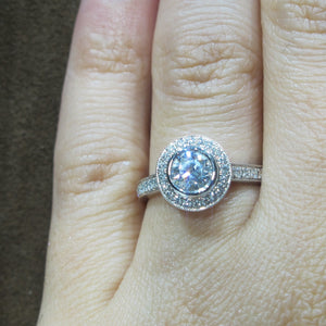 0.65ct Round Briliant Cut Bezel Set Engagement Ring