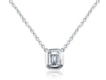 Emerald Cut Diamond Pendant Necklace 0.31cts